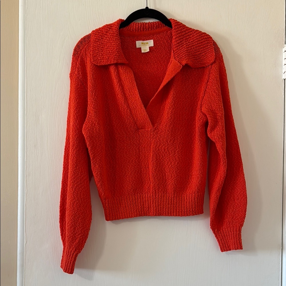 Maeve Red Sweater with Collar
